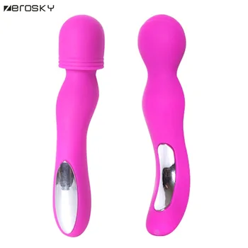  Zerosky Kadın Vibratör Şarj Edilebilir Kadın Klitoral G noktası Titreşim Masaj AV sopa Seks Oyuncakları Kadınlar için