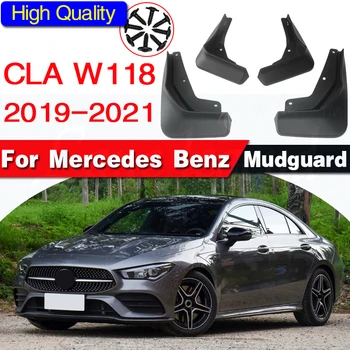  Ön Arka 4 adet Çamur Muhafızları YENİ Mercedes Benz CLA W118 C118 Çamurluk Çamurluklar Çamur Flap Guard Sıçrama Araba Aksesuarları 2019-2021