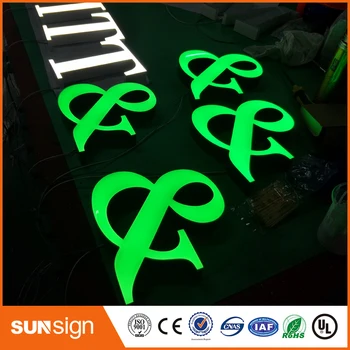  Özel yapılmış LED reçine harfler ve işaretler