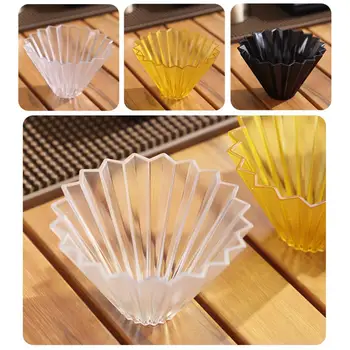  Şık filtre kabı Aşınmaya dayanıklı Konik Pratik Kek Damla Süzgeç kahve fincanları Kağıt filtreli fincan Origami filtreli fincan